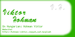 viktor hohman business card